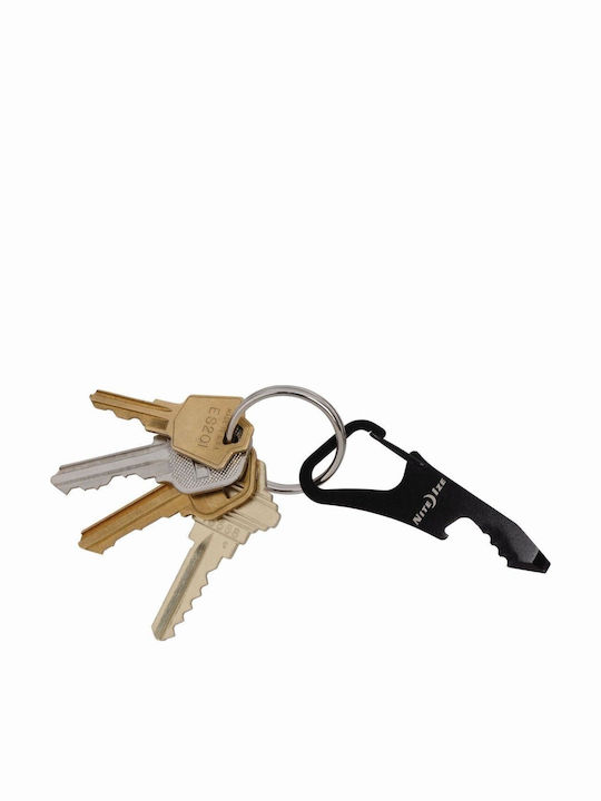 Nite Ize Micro Tool Clipkey Schlüsselanhänger Edelstahl Schwarz Kmtck-01-r3