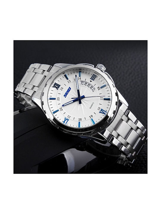 Skmei Herrenuhr Batterie mit Silber Metallarmband