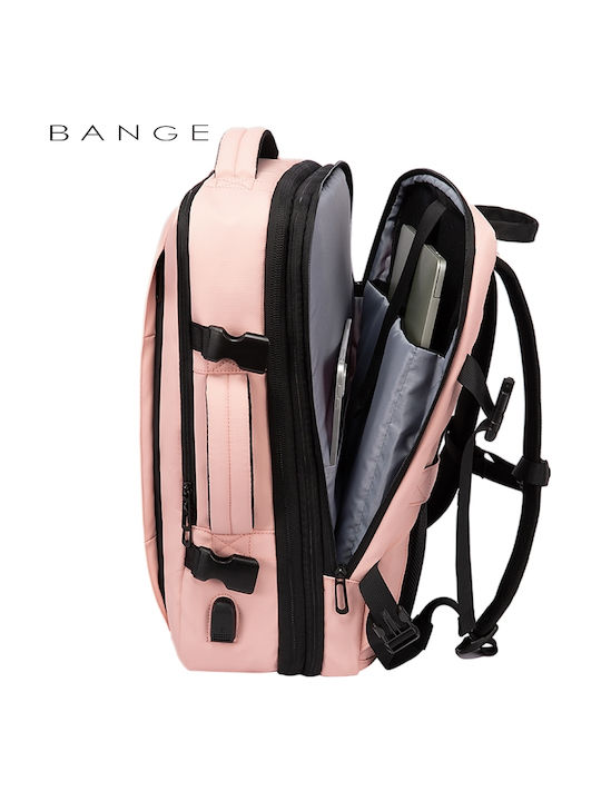 Bange 1908 Wasserdichte Rucksack für Laptop 17.3" mit USB-Anschluss in Rosa Farbe