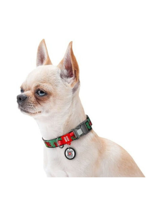 Collar Wau Dog Περιλαιμιο Ναϊλον Qr Ετικετα 25mm/33-49cm Γρανατης