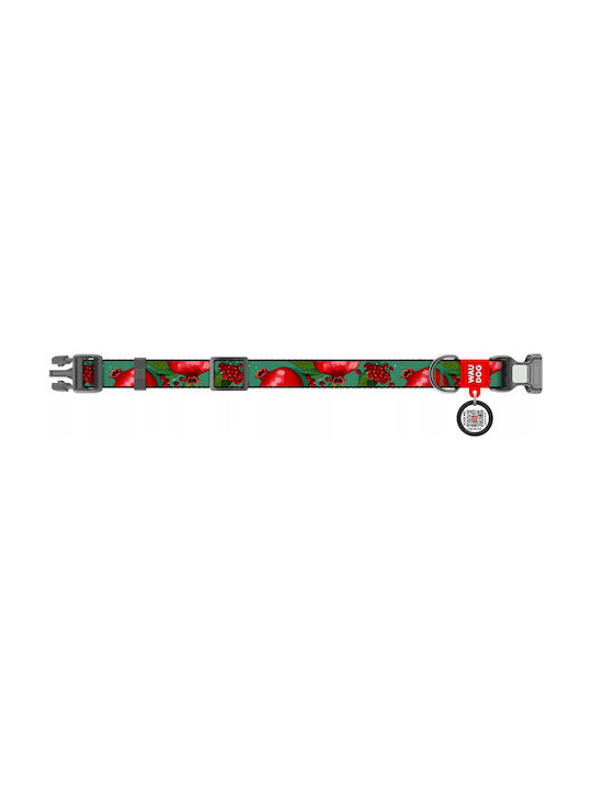 Collar Wau Dog Περιλαιμιο Ναϊλον Qr Ετικετα 25mm/37-58cm Γρανατες