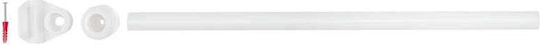 Wenko Corner Shower Curtain Rod Aluminium White 57x57cm