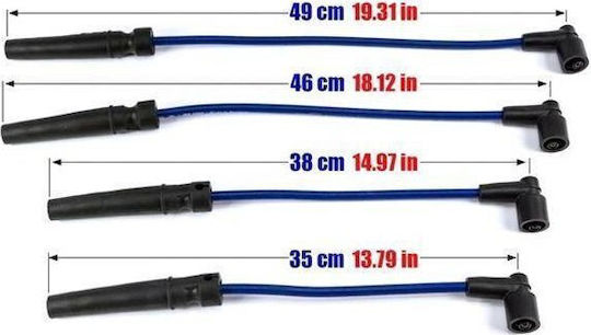 Καλώδια Ανάφλεξης Powertec Powertec Daewoo Lanos Lancia Delta Alfa Romeo 155 87-01 Κόκκινα