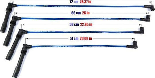 Καλώδια Ανάφλεξης Powertec Powertec Seat Leon Audi A3 Vw Golf Iv Bora 1.8l 96+ Κόκκινα