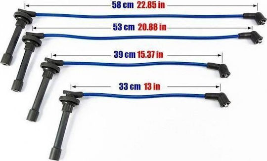 Powertec Zündkabel Powertec Honda Civic III-V Concerto 87-01 Blau