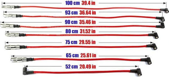 Powertec Ignition Wires Powertec Ford Galaxy Seat Alhambra VW Golf V6 88-00 Red