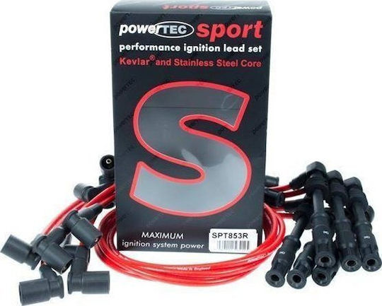 Καλώδια Ανάφλεξης Powertec Powertec Audi V8 100 S6 3.6 4.2l V8 91-97 Κόκκινα