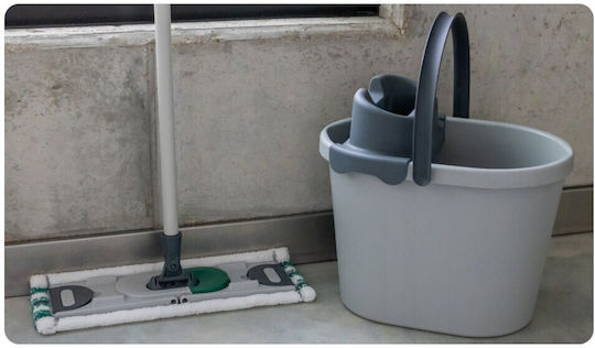 York Plastic Mop Bucket with Wringer Capacity 13lt White