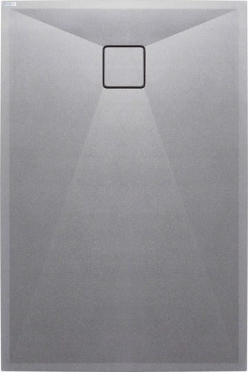 Deante Ορθογώνια Γρανίτης Ντουζιέρα 120x70cm Γκρι