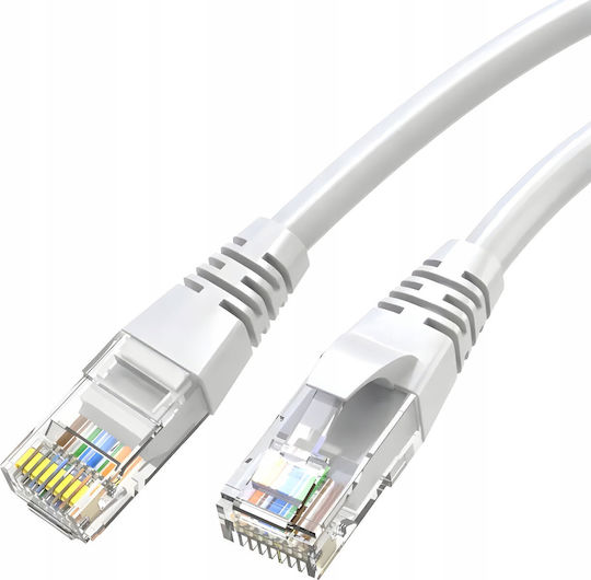 Montis Cablu De Rețea Ethernet U/UTP Cat.5e (Gigabit) 25m Alb