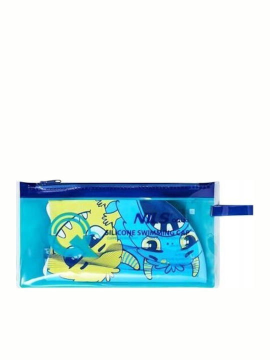 Căciulă din silicon pentru copii Nils Extreme Nqc Monster Nils Aqua