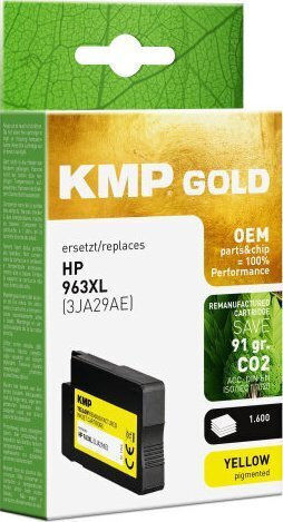 KMP Compatible Inkjet Printer Ink HP 963 XL 3JA29AE 55ml Yellow 1pcs