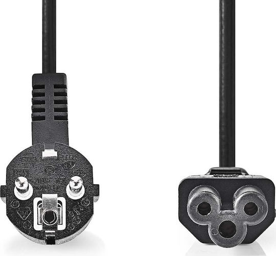 Захранващ кабел Nedis Cegl10100bk50, черен, 5 м, Cee7/7 C5 панел