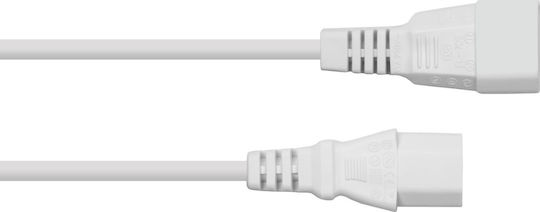 Alcasa Kabelmeister Sk1430-w030 Stromkabel Weiß 3 m IEC C14 IEC C13