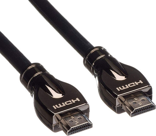 Roline Angle Cable HDMI male - HDMI male 7.5m Μαύρο