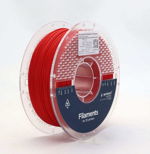 Gembird PLA 3D Printer Filament 1.75mm Κόκκινο 1kg 1τμχ (Spool)
