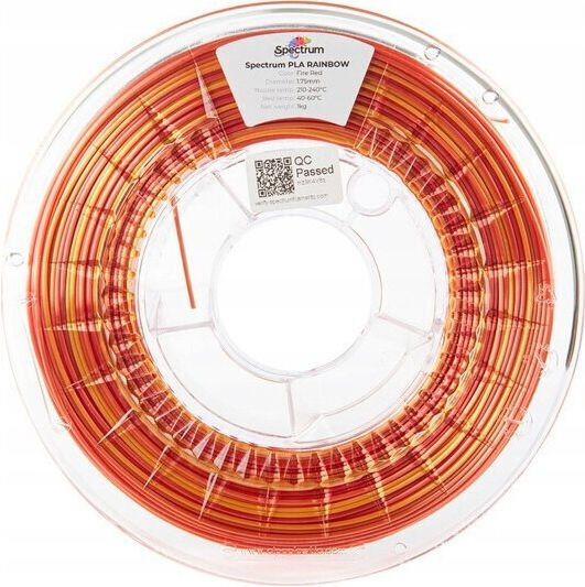 Spectrum PLA 3D Printer Filament 1.75mm FIRE RED 1kg 1τμχ (Spool)