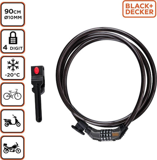 Заключващо устройство за велосипед Onguard с код 10x900 мм Base Black+Decker