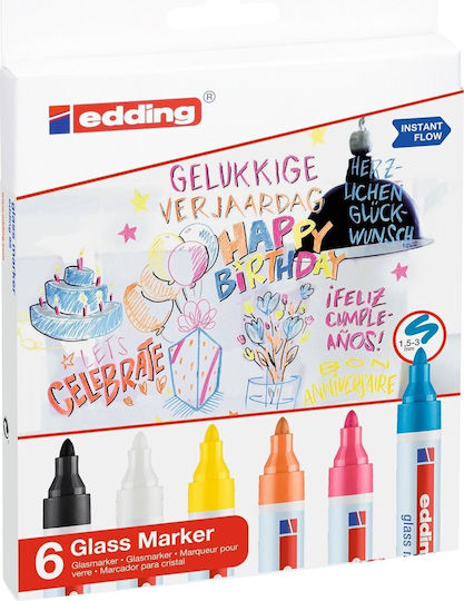 Edding Design Markers 6mm Colour Mix 13757058 6pcs