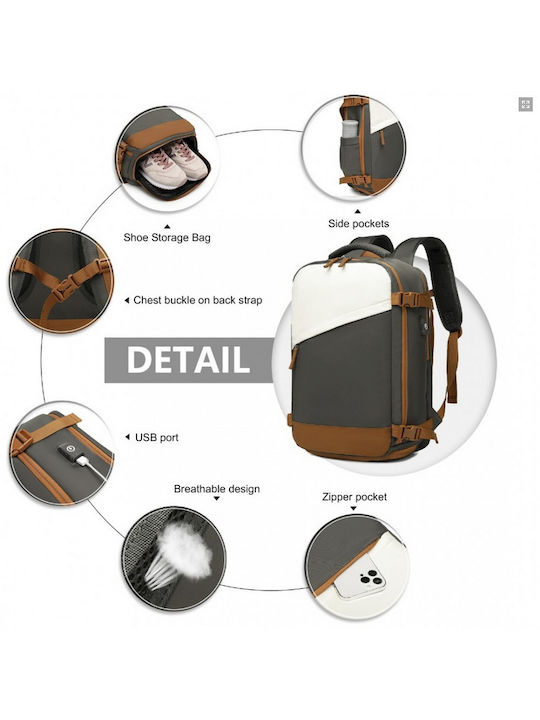 Miss Lulu Rucsac Pentru Laptop 15.6 Cu Port USB Gri S2362-GY