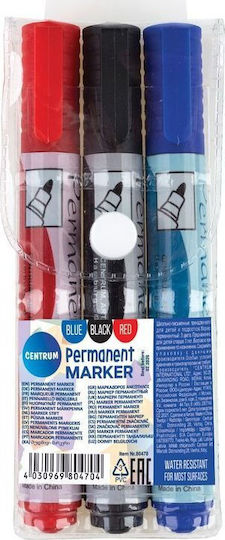 Centrum Permanentmarker 80470 Mix*3 Rund 3 Stk