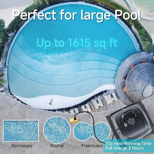 Wybot C1 Wireless Wireless Pool Robot Cleaner Bottom Walls Waterline