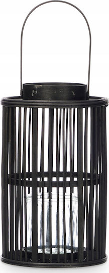 Gift Decor Φαναράκι Bamboo Μαύρο 18.5x18.5x44.5εκ.