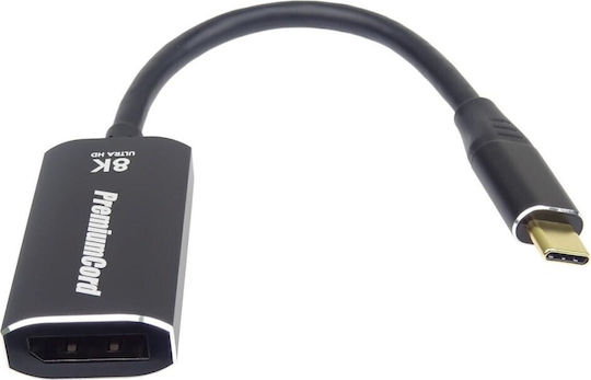 Premiumcord USB-Kabel Premiumcord USB-C zu DisplayPort Adapter DP1.4 8k@60Hz 4k@120Hz