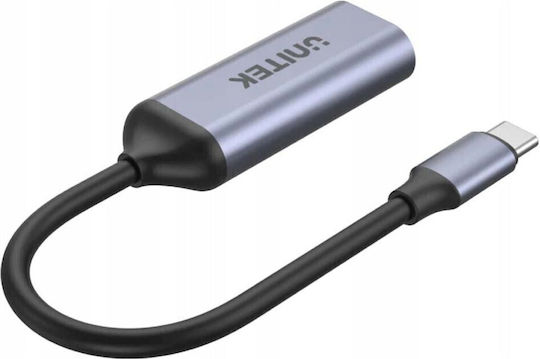 Προσαρμογέας Unitek Usb-c Hdmi 2.1 8k 60hz Γκρι 15cm