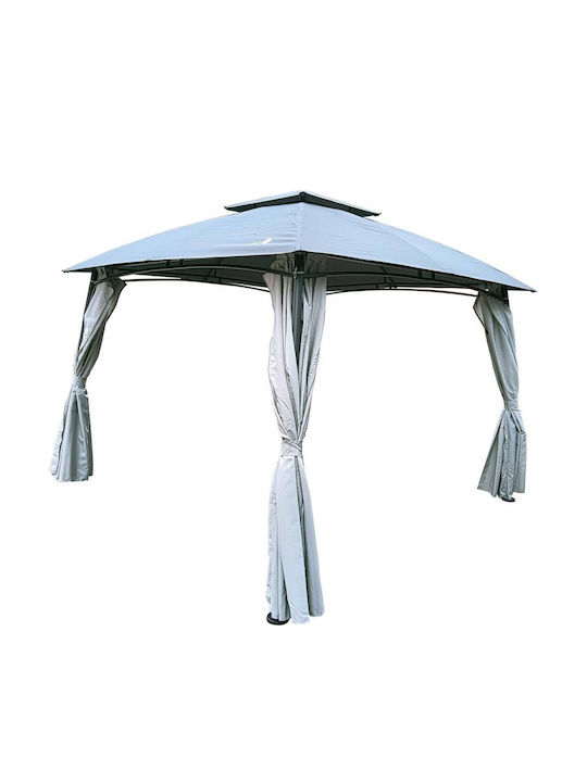 Saska Garden Κιόσκι Κήπου Γκρι 3x3m