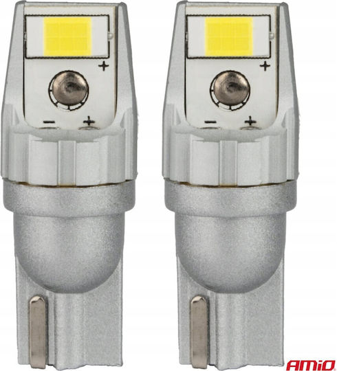 AMiO Lamps Car T10 / W5W Canbus LED 6000K Cold White 12-24V 2pcs
