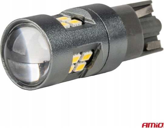 AMiO Лампи Автомобила T10 / W5W Canbus LED 5500К Хладно бяло 12-24V 2бр