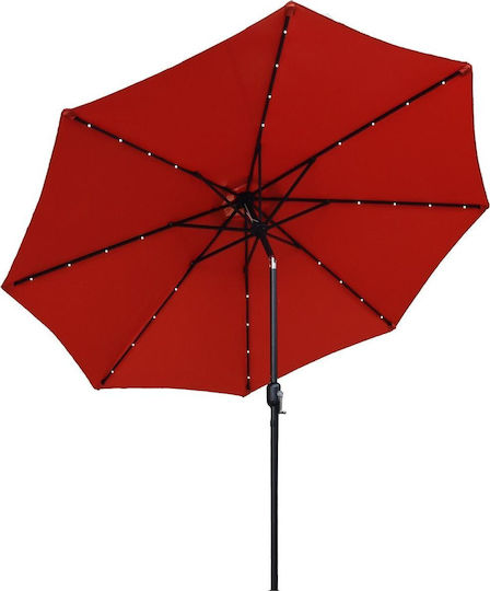 Circular Plastic Red Garden Parasol Φ3m