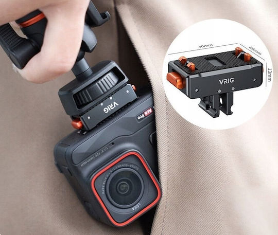 Vrig Adapter Support Mount 1/4"" Thread + Gopro Insta360 Ace Pro Ac07 A0106 System