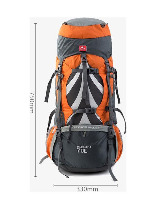 Naturehike Туристическа Раница 70л Водоустойчива Оранжева Експедиция