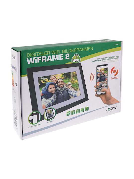 InLine Digital Photo Frame with Touch Screen 10.1" Resolution 1920x1200 with WiFi White 4043718319282
