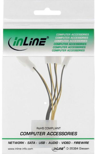 Inline Molex 3-polig X4 Gelb 33341a