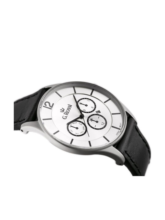 Gino Rossi Γυναικείο Ρολόι 42mm Μπαταρίας με Μαύρο Δερμάτινο Λουράκι