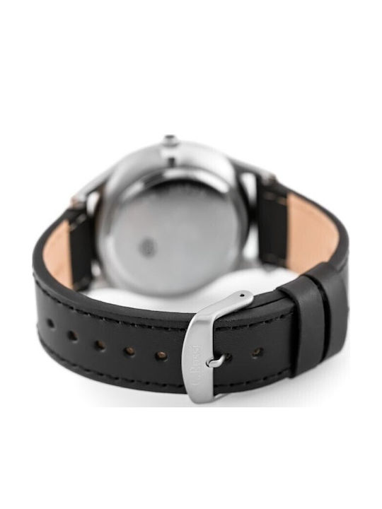 Gino Rossi Γυναικείο Ρολόι 42mm Μπαταρίας με Μαύρο Δερμάτινο Λουράκι