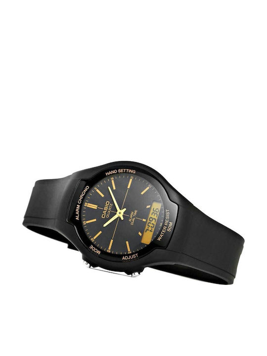 Casio Digital Womens Watch Battery with Black Rubber Strap