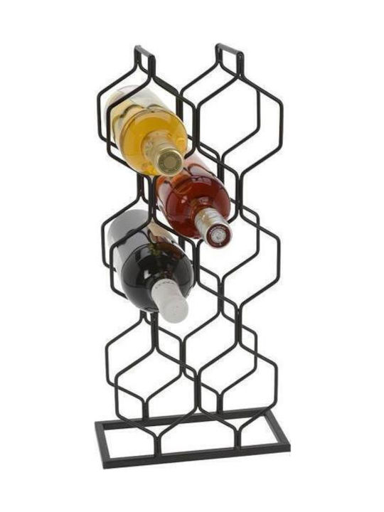 Vilde Free Standing Wine Rack Metallic Black 23x11x48cm