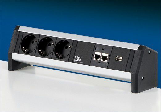 Bachmann Power Strip 3 Positions Silver