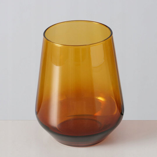Boltze Ποτήρι Νερού από Γυαλί σε Μελί Χρώμα 425ml