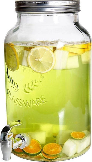 Vilde Glass Vase Beverage Dispenser with Spigot 6.2lt