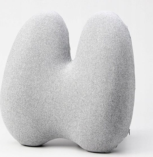 Powerton Μαξιλάρι Καθίσματος με Memory Foam σε Γκρι χρώμα