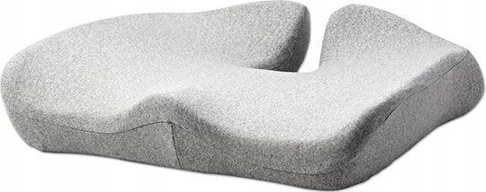 Powerton Μαξιλάρι Καθίσματος με Memory Foam σε Γκρι χρώμα