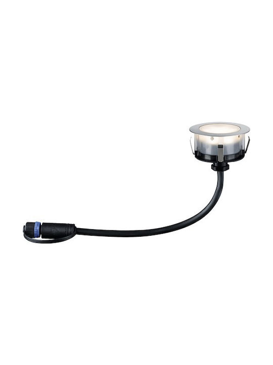 Paulmann Σποτ Δαπέδου LED με Θερμό Λευκό Φως IP65 Ασημί