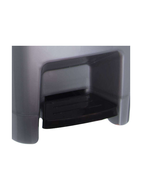 Orion Waste Bin Waste Plastic with Pedal Silver 36x28x45cm 1pcs