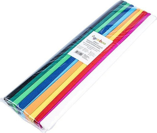 Gimboo Krepppapier Rolle 50x200cm 10 Stück Mischfarben