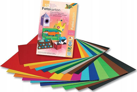 Folia Kartonblock A4 10 Blatt 300g 10 Farben